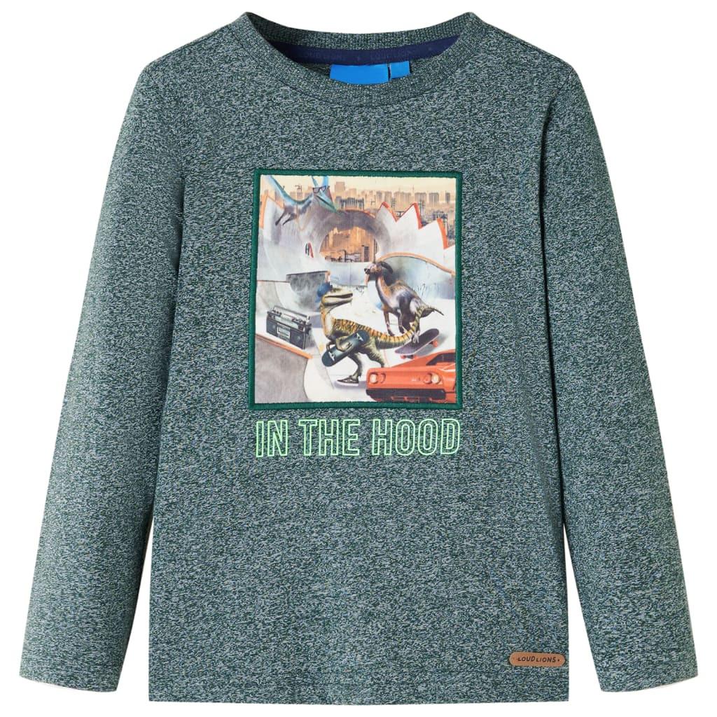 Image of Kinder Langarmshirt Gewebe Mädchen Grün 92