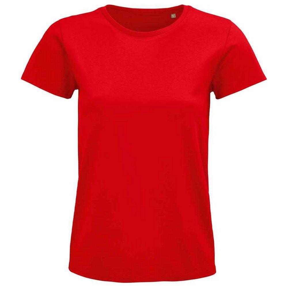 Image of Pioneer Tshirt Aus Biologischem Anbau Damen Rot Bunt S