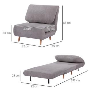 HOMCOM Chaise de couchage  