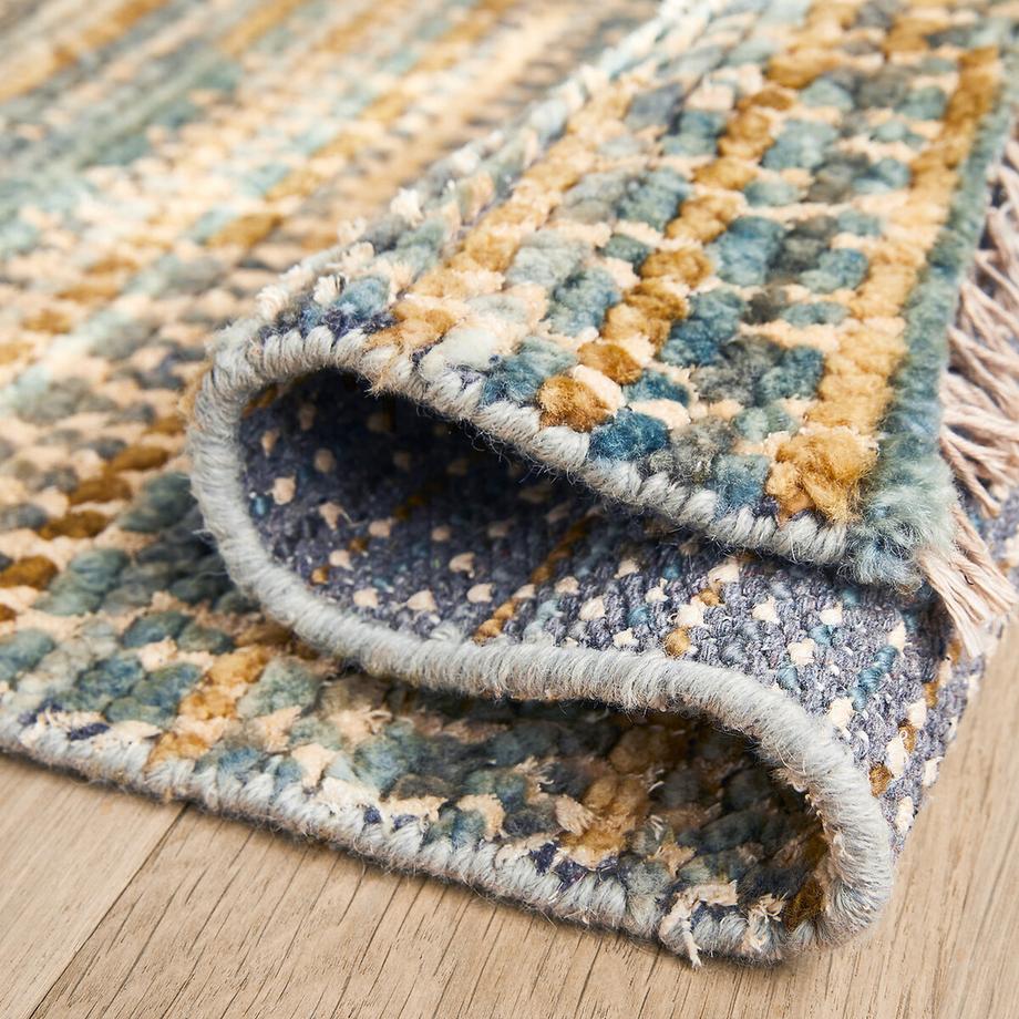 AM.PM Tapis noué laine et soie de sari  