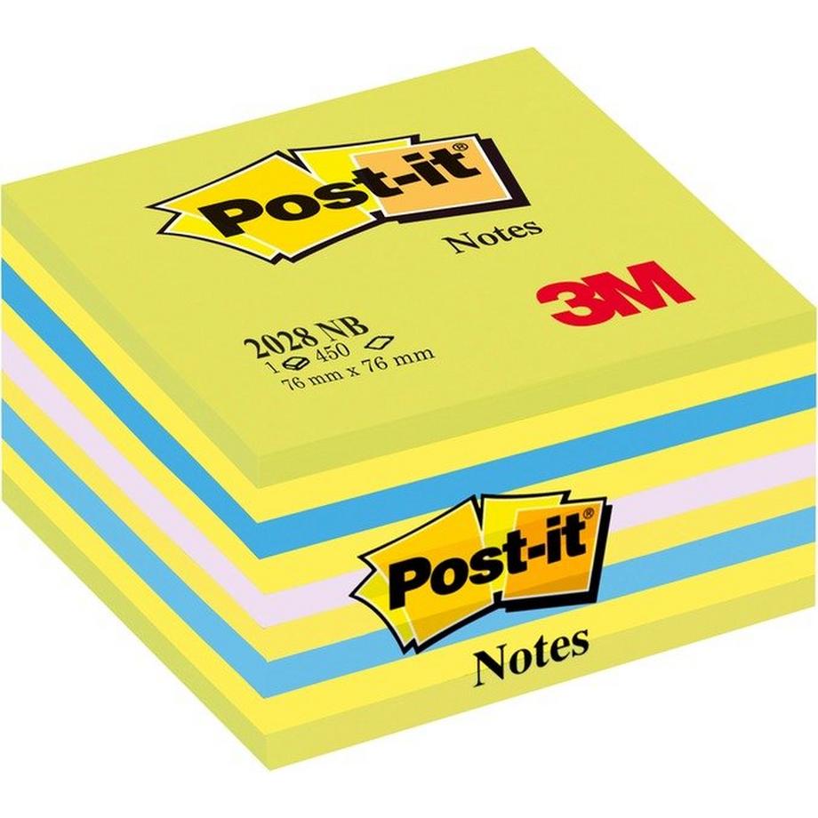 POST-IT Würfel 76x76mm 2028-NB blau/grün, 450 Blatt