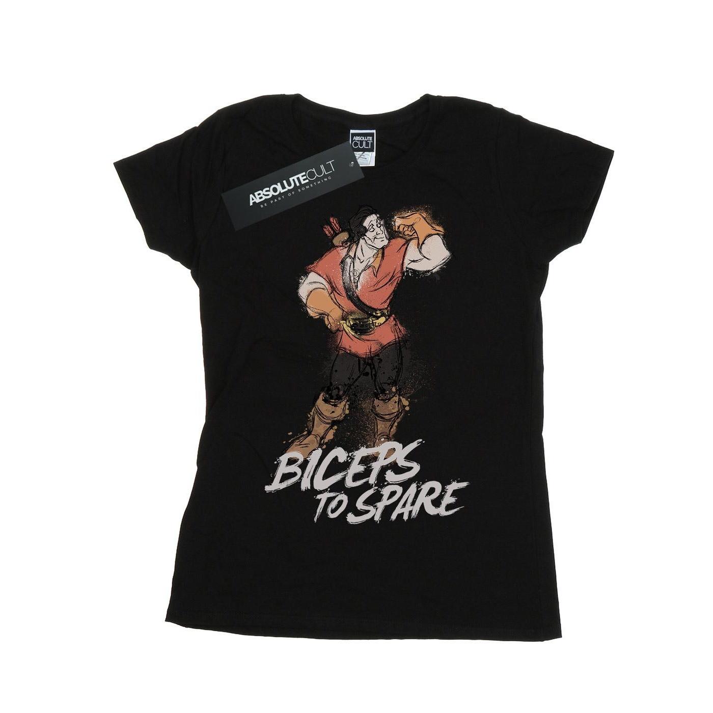 Image of Beauty And The Beast Gaston Biceps To Spare Tshirt Damen Schwarz XL