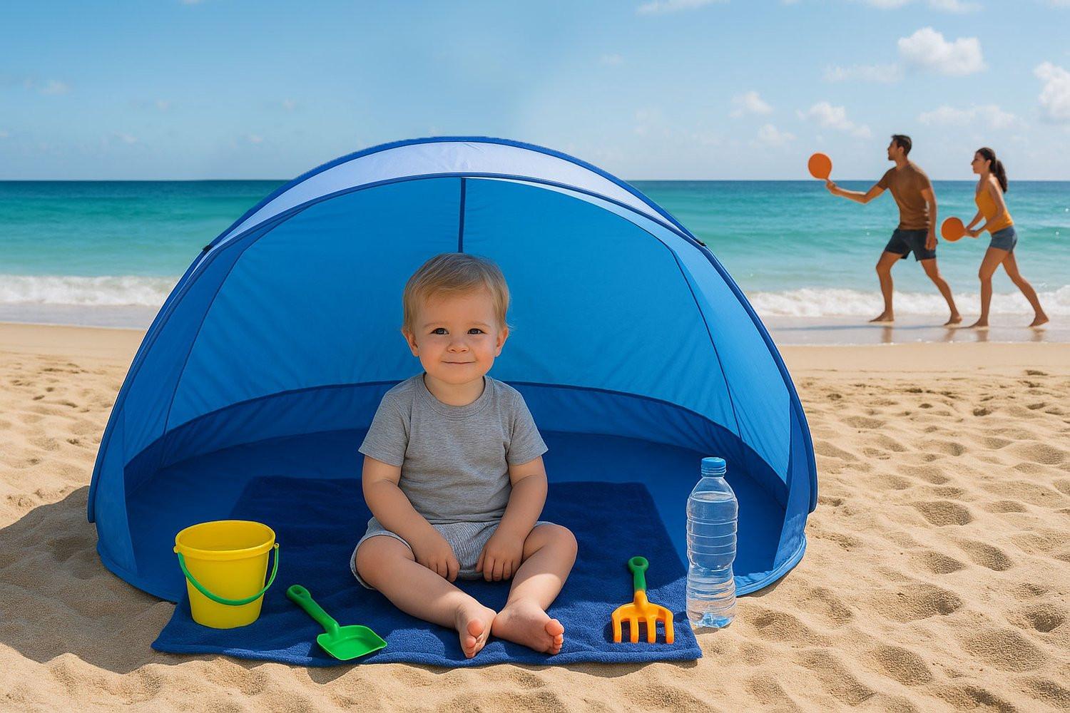 Northio  Tenda da spiaggia pop-up frangivento per spiaggia, piscina, giardino blu MultiGarden 