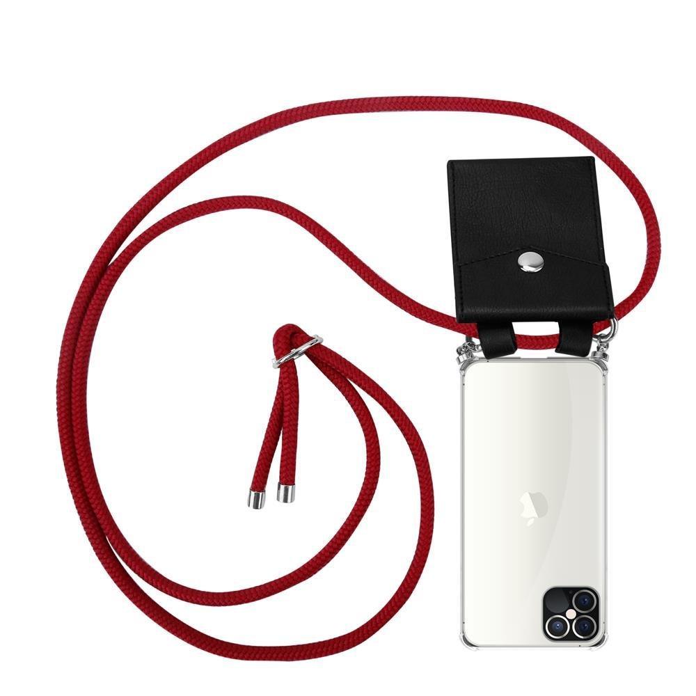 Image of Handy Kette für Apple iPhone 12 12 PRO Silikon mit Silbernen Ringen