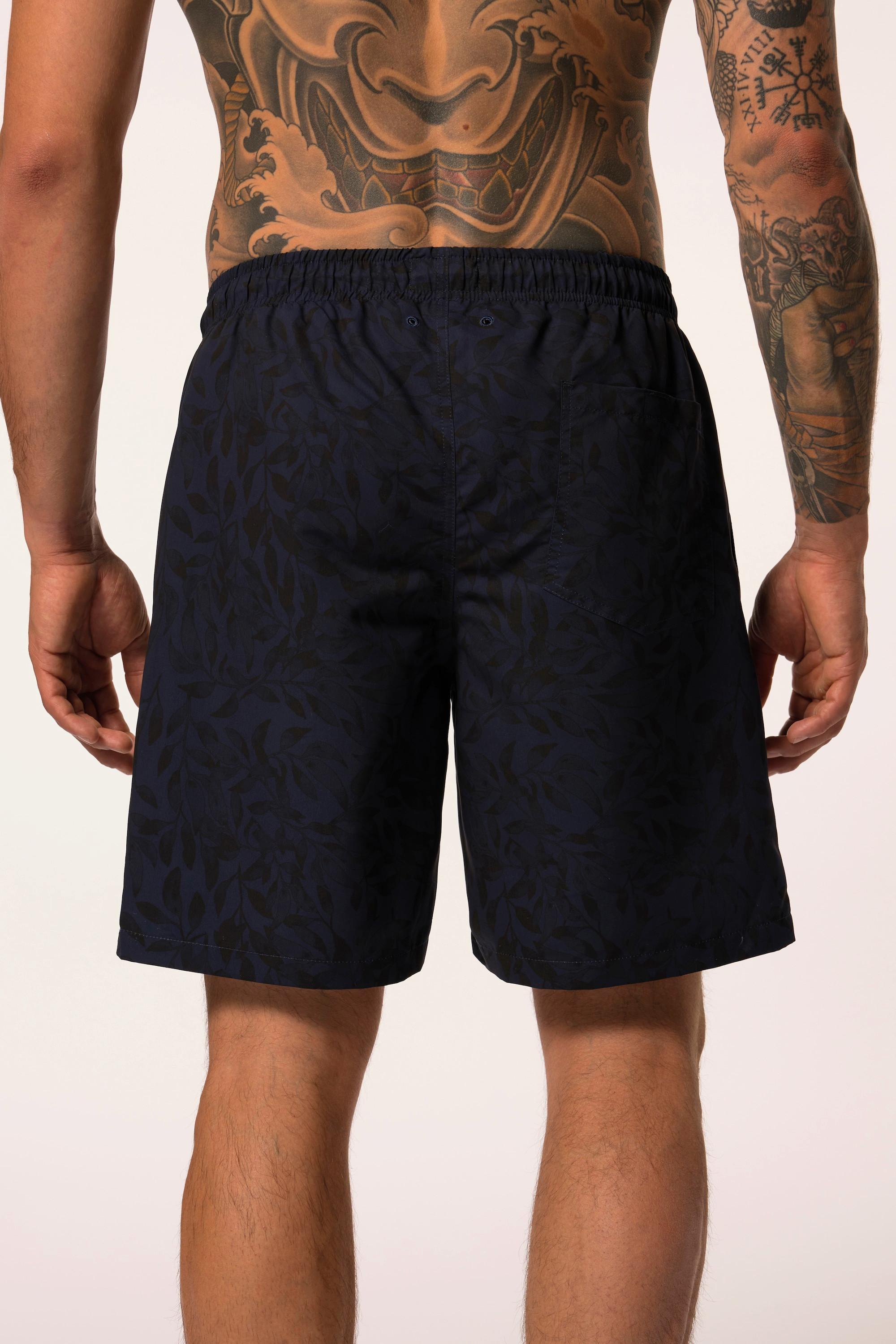 JP1880  Short de bain collection Beachwear. Taille élastique, imprimé all-over - jusqu'au 8 XL 