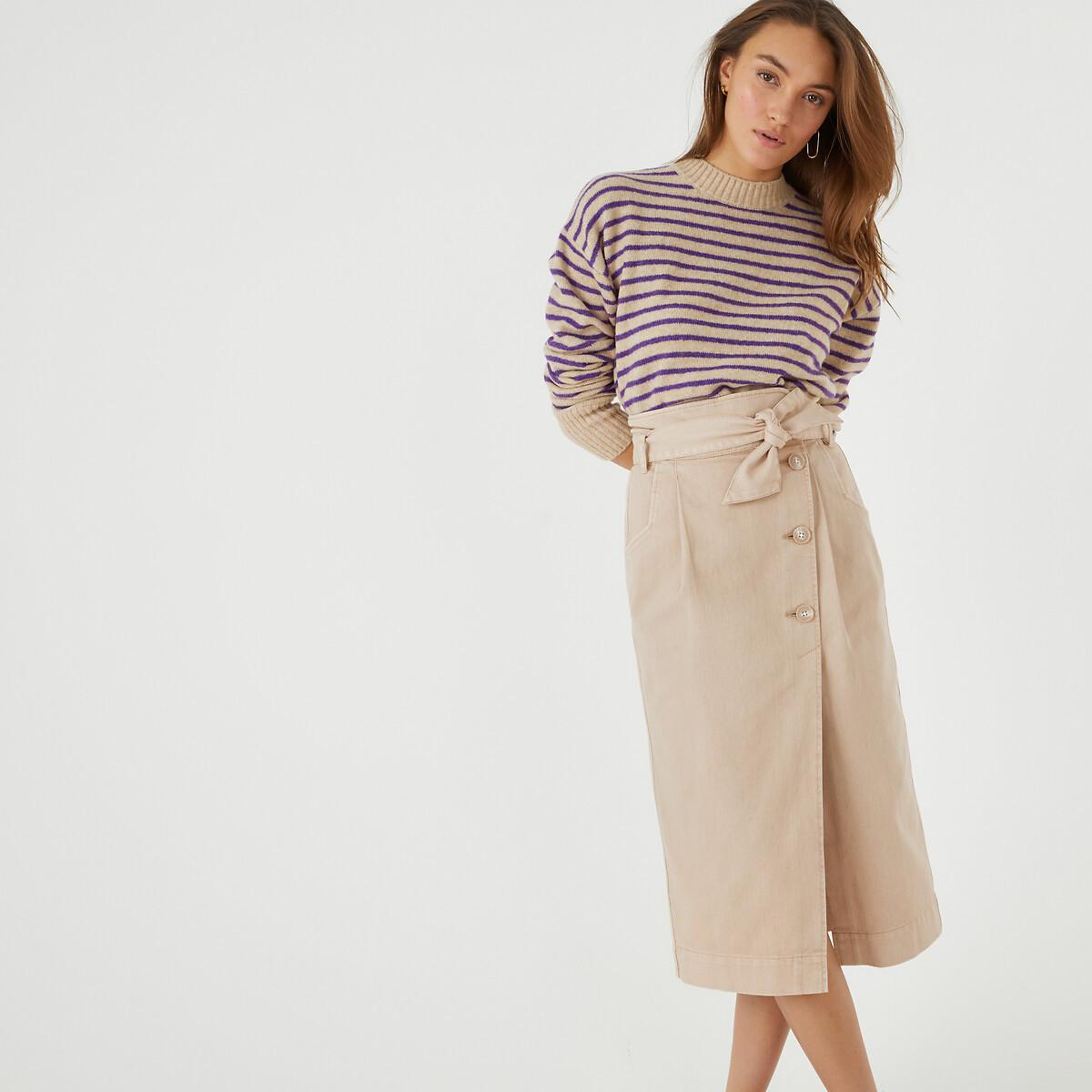 Image of Wickelrock Mit Gürtel Damen Beige 32
