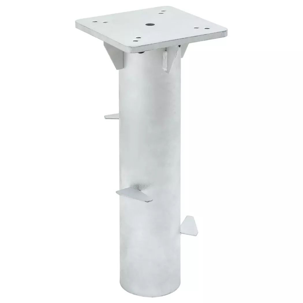 Base de parasol enterré argenté 16x16x39,5 cm acier