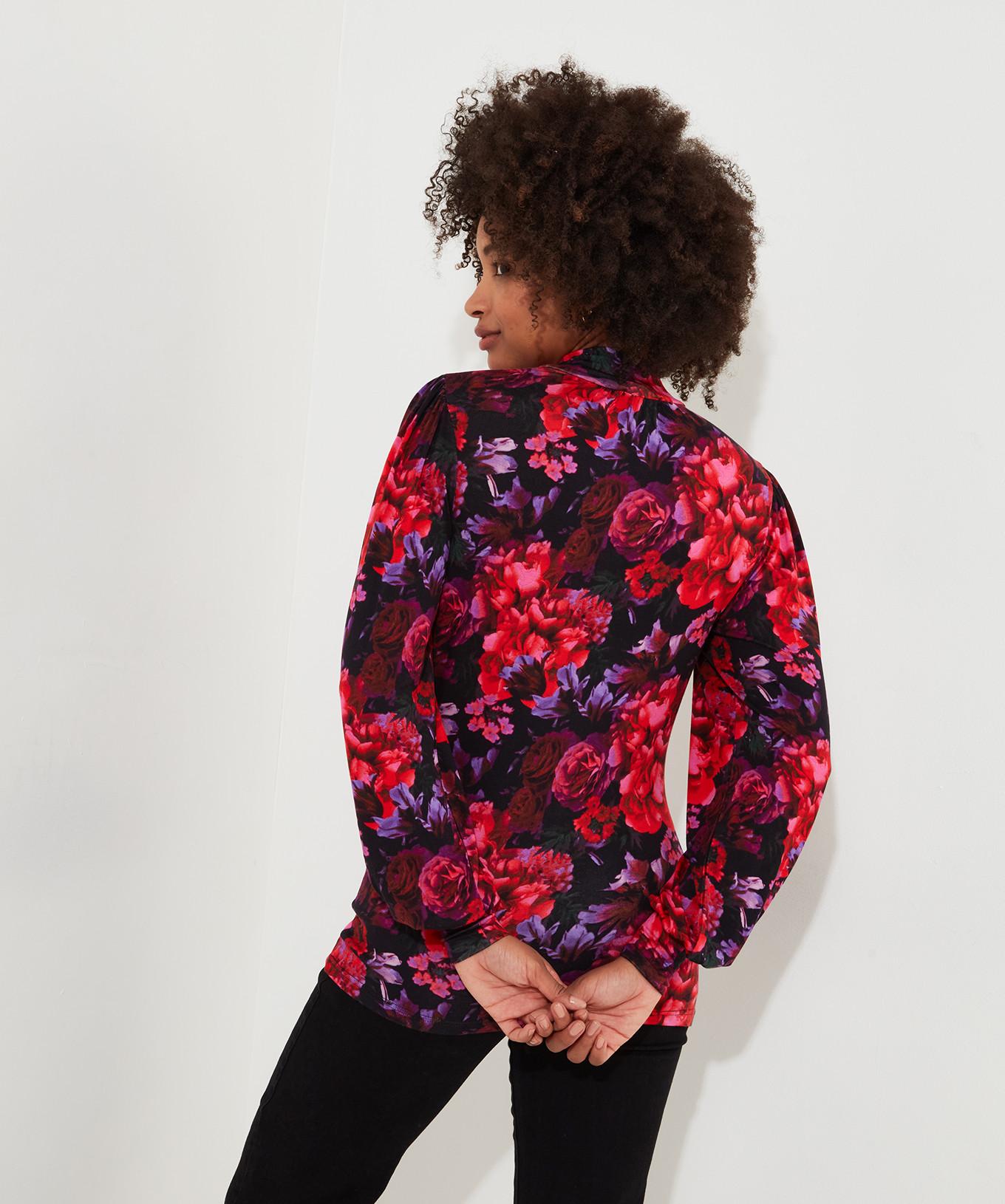 Joe Browns  Florales Jersey-Top mit Trichterausschnitt 