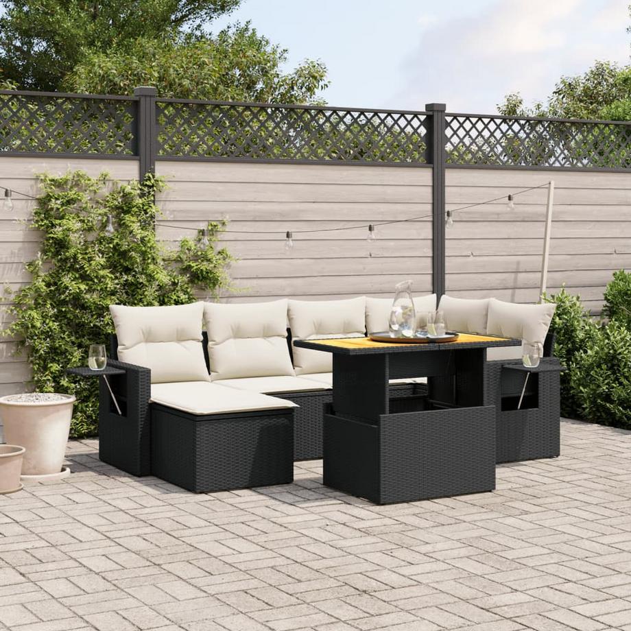 VidaXL Ensemble de canapés de jardin rotin synthétique  