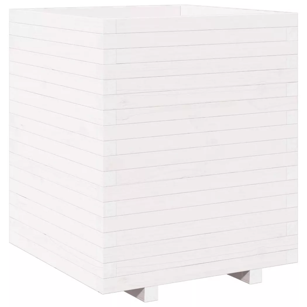 VidaXL - Jardinière bois de pin, One Size, Blanc