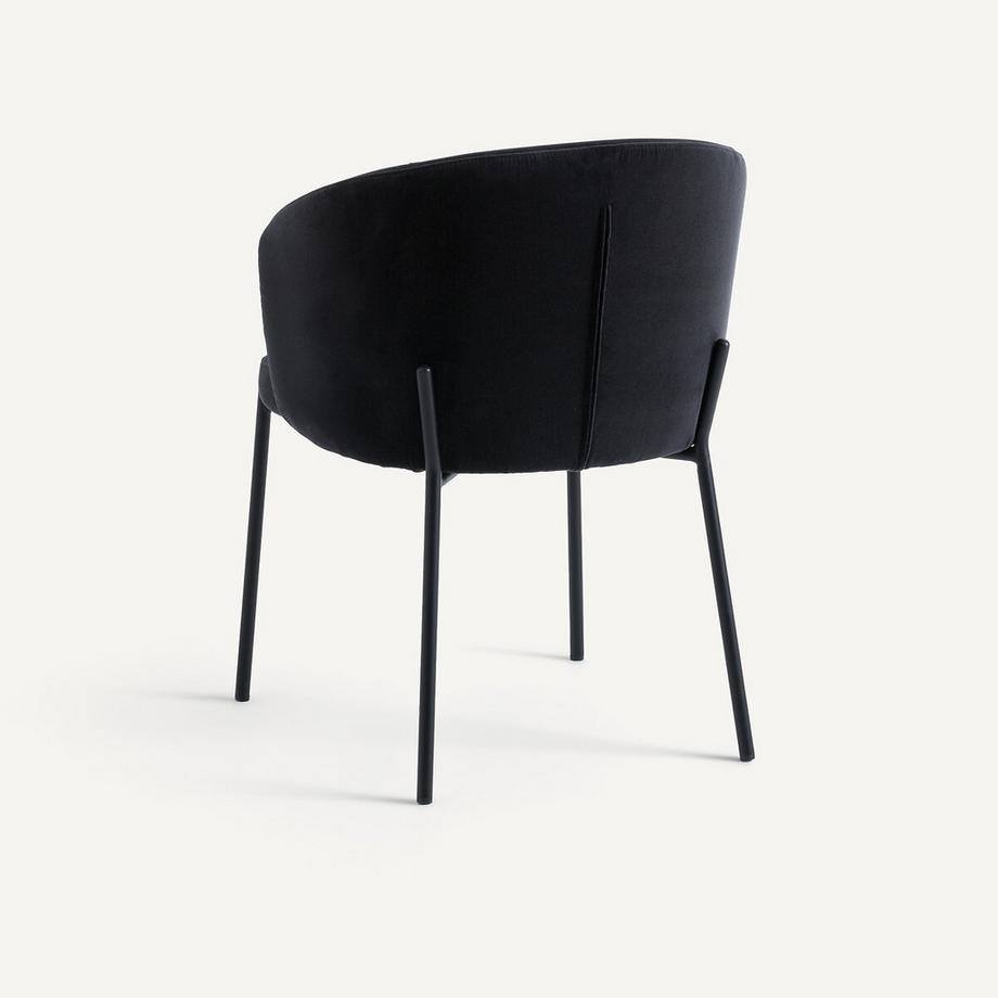 AM.PM Tischsessel aus Metall und Samt  