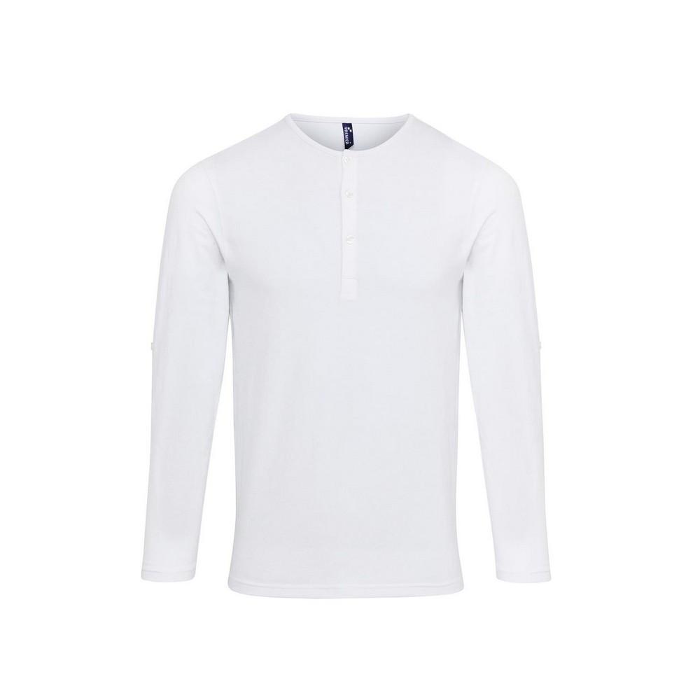 Image of Long John Tshirtkrempelärmel Unisex Weiss XL