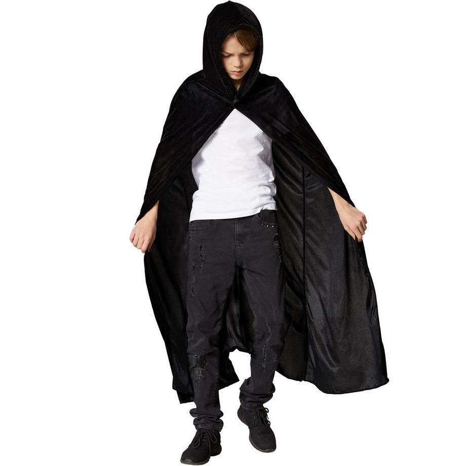 Tectake  Mistico mantello in velluto nero 