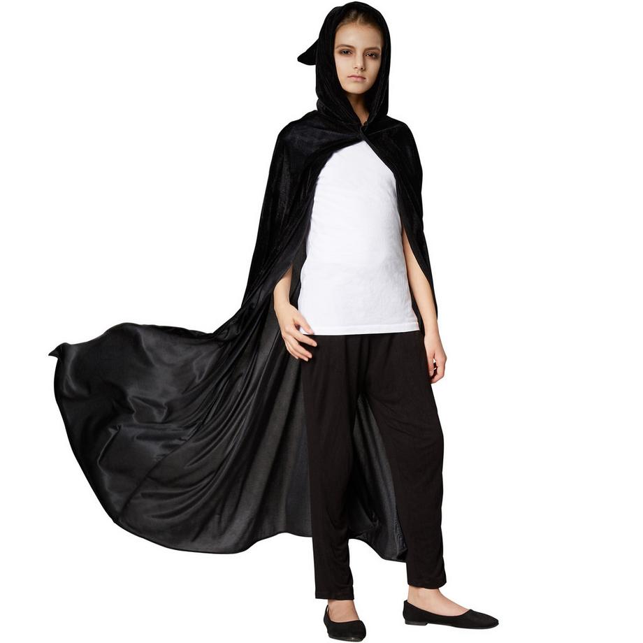 Tectake  Mistico mantello in velluto nero 