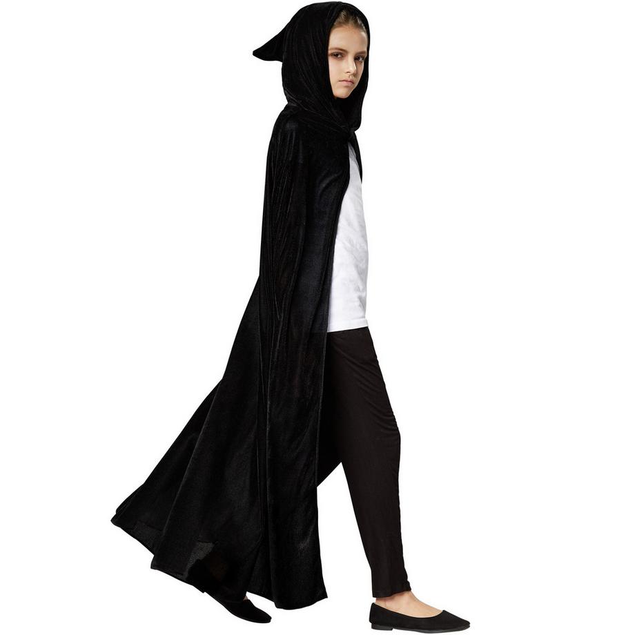 Tectake  Cape mystique en velours noir 