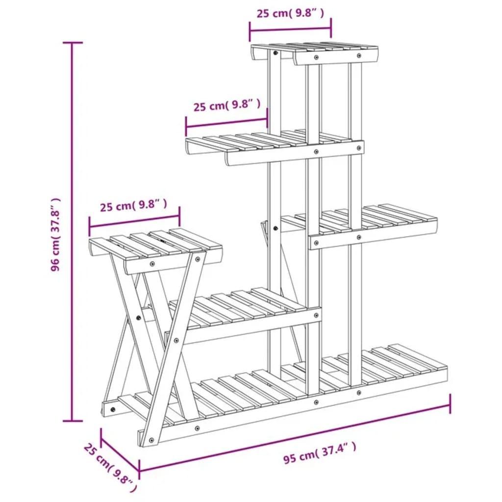 VidaXL portafiori Legno  