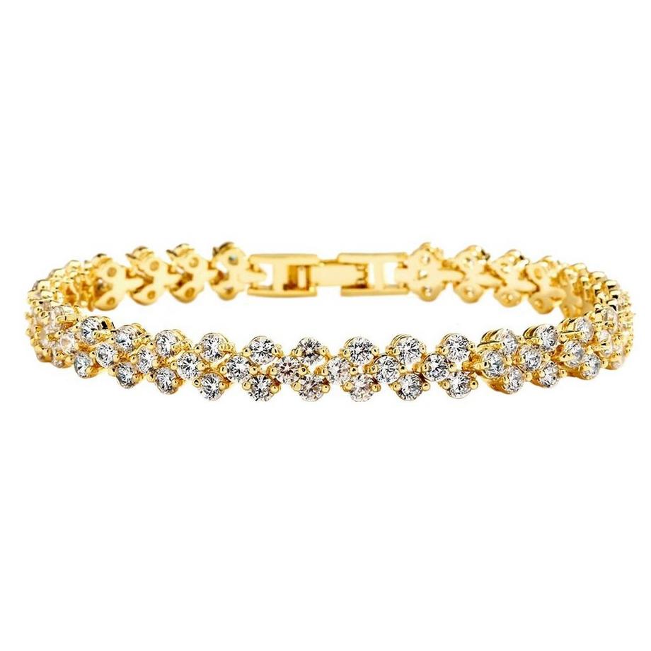 eStore  Klassisches Armband mit Strass - Gold 