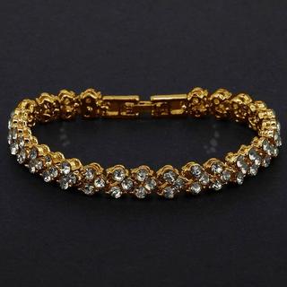 eStore  Bracelet Classique avec Strass - Or 