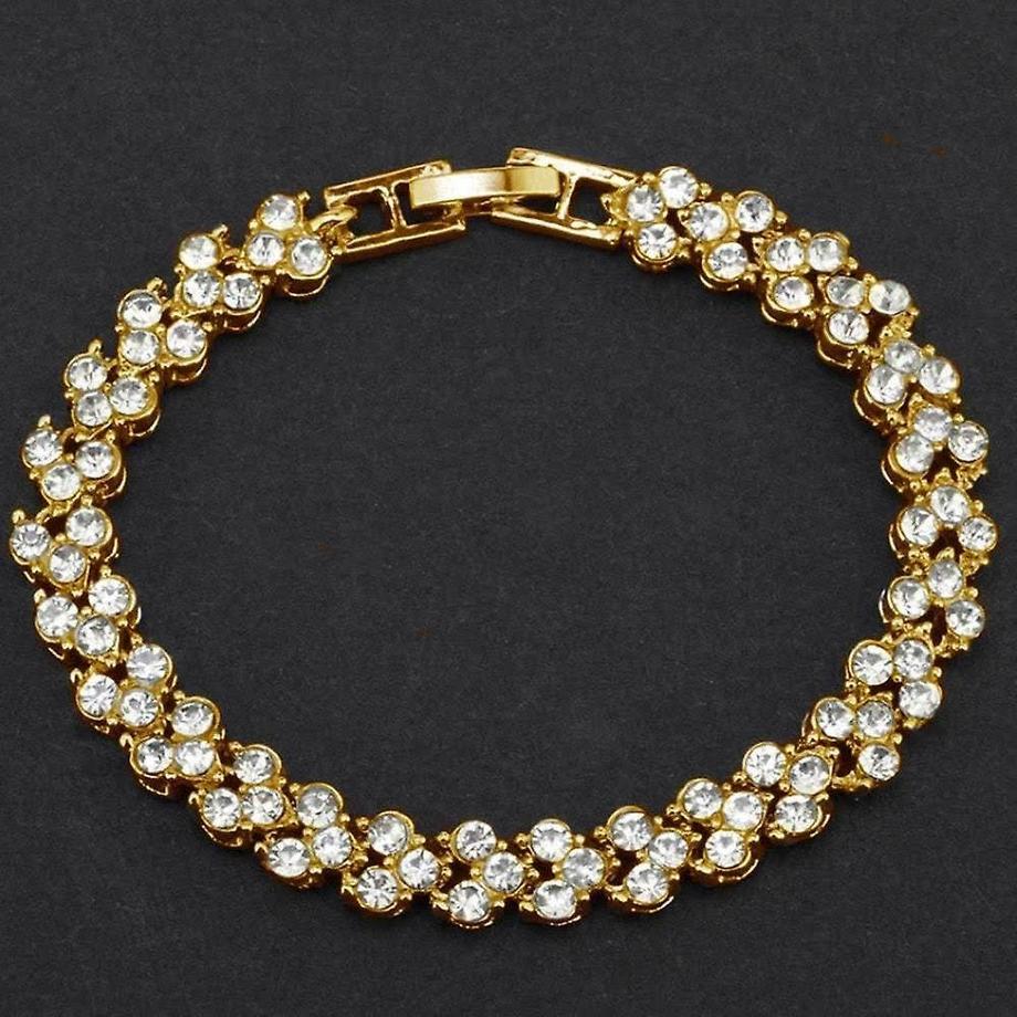 eStore  Klassisches Armband mit Strass - Gold 