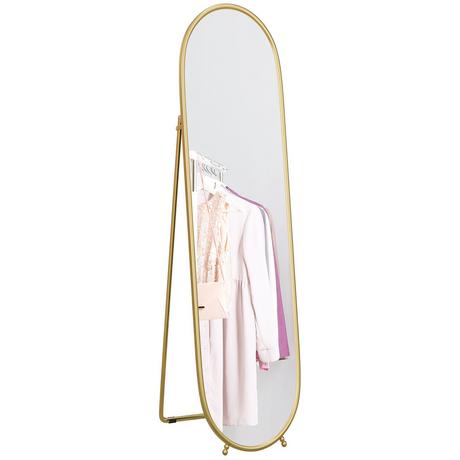HOMCOM Miroir ovale sur pied pour salon  