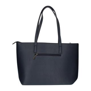 Gallantry  Borsa shopper serpente scamosciata blu 