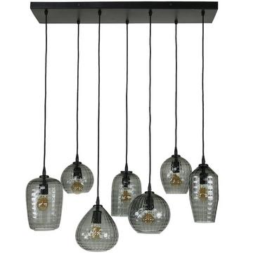 Suspension 4+3 hexagone mix gris