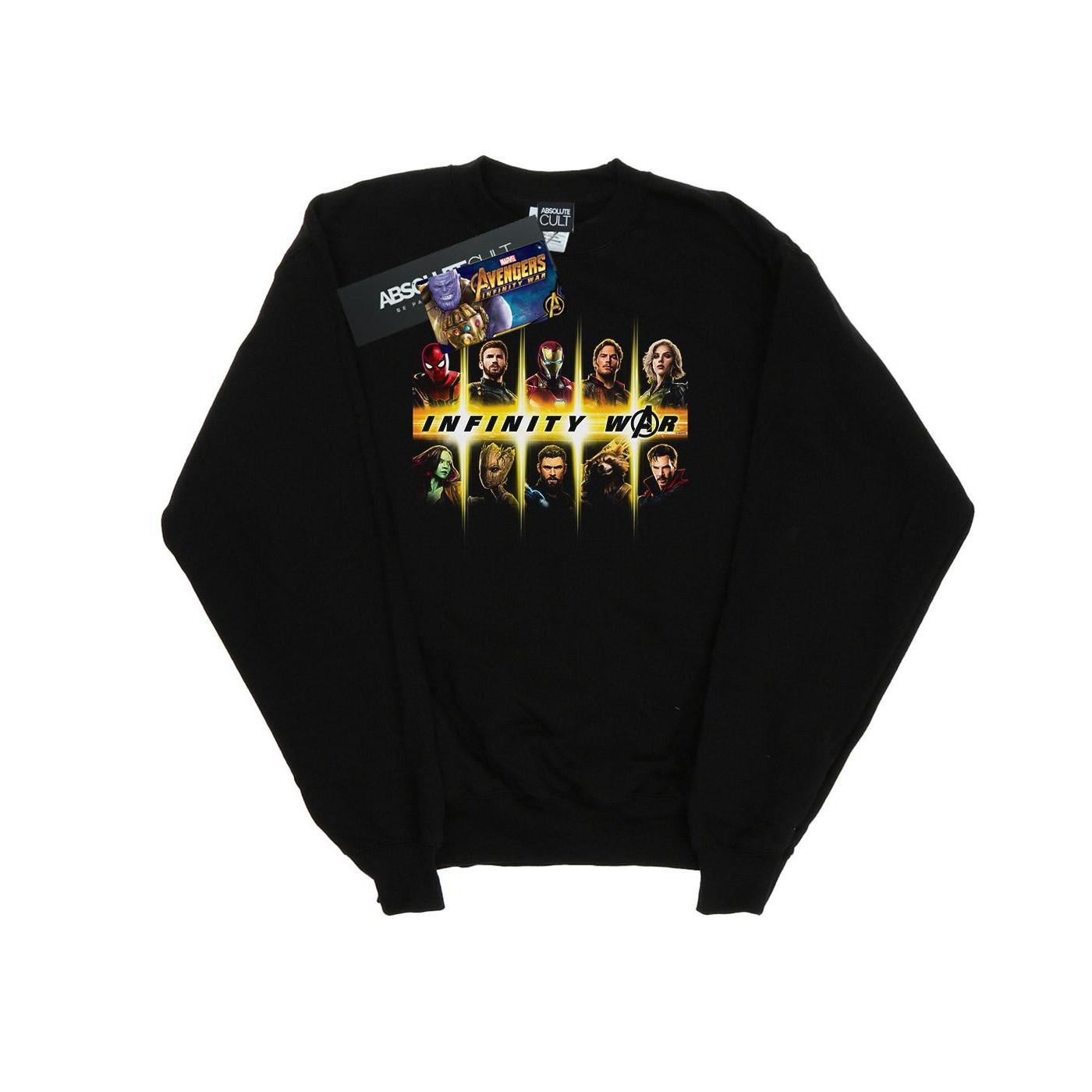 Image of Avengers Infinity War Team Lineup Sweatshirt Jungen Schwarz 116