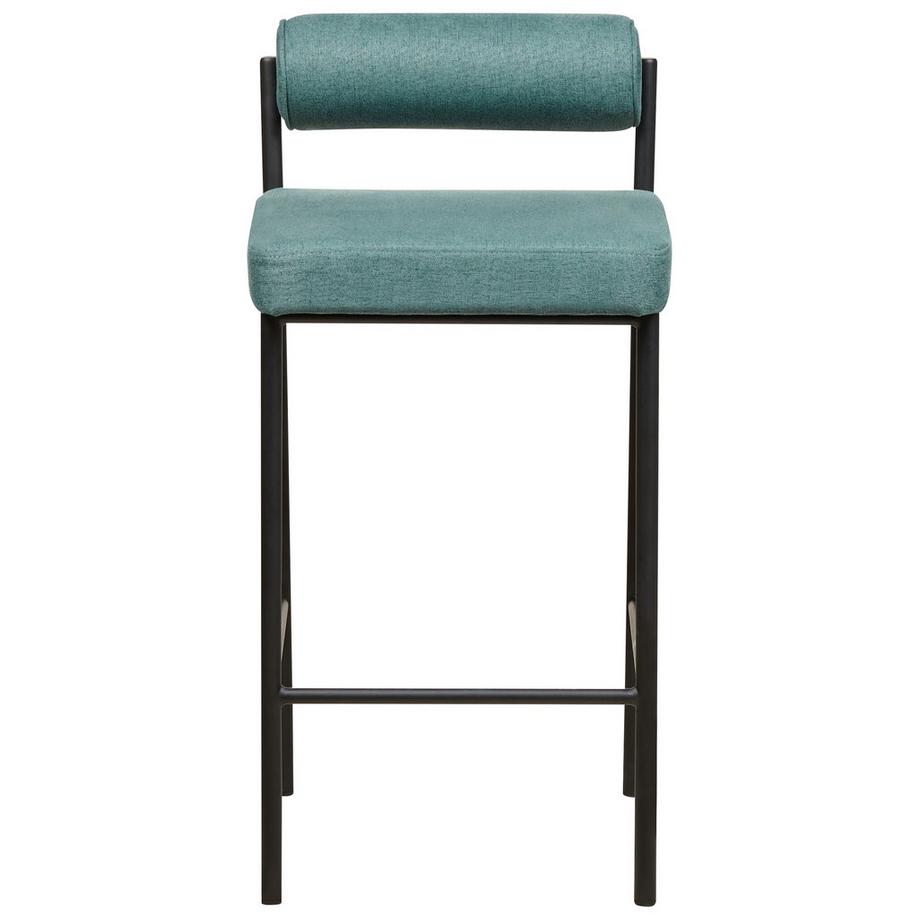 Beliani Lot de 2 chaises de bar en Tissu Moderne AMAYA  