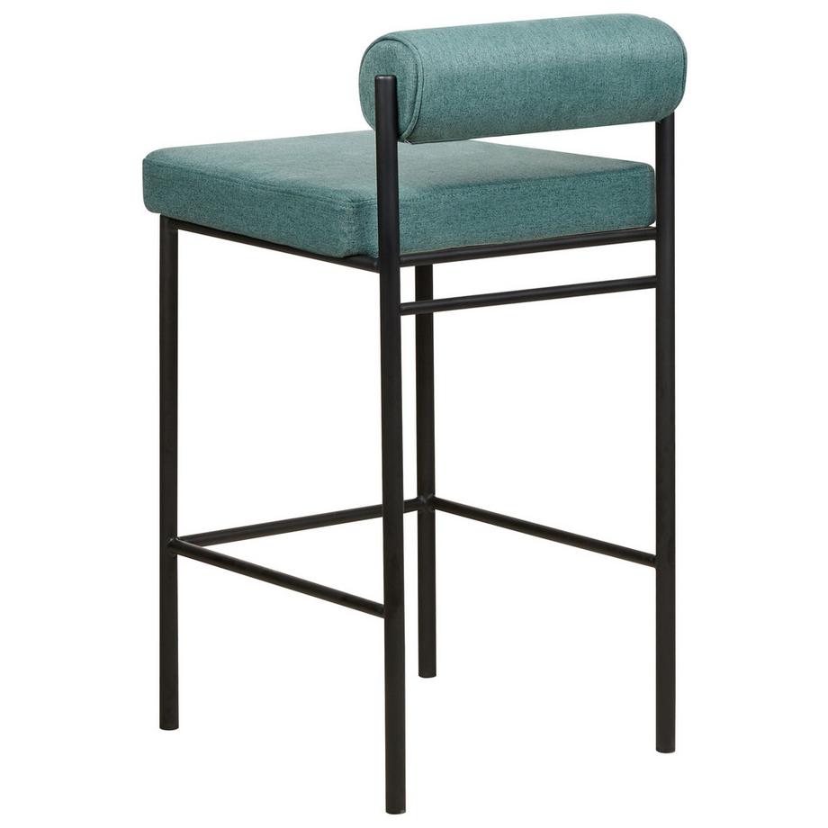 Beliani Lot de 2 chaises de bar en Tissu Moderne AMAYA  