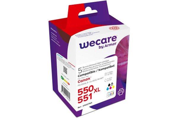 wecare  WECARE Multi rebuilt 550/551 BKCMY PGI550/CLI551WE z.Canon PIXMA MG5450 22(4x11ml 