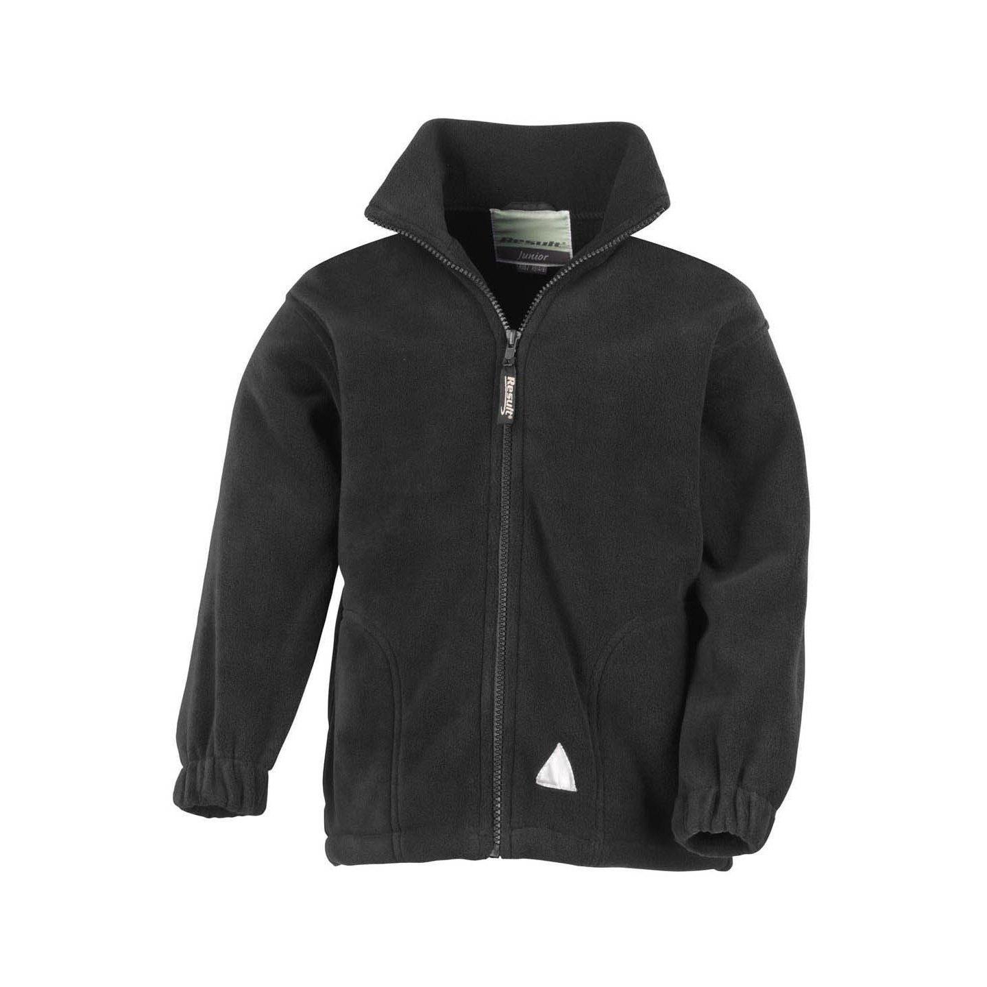 Image of Active Fleecejacke Mit Reißverschluss Unisex Schwarz 10-12A