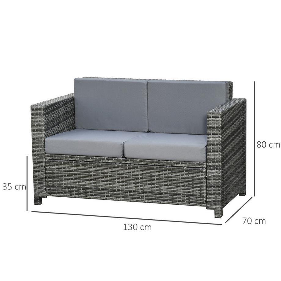 Northio Kissen, Metall & Polyester, 130X70X80Cm, Für Terrasse & Balkon  