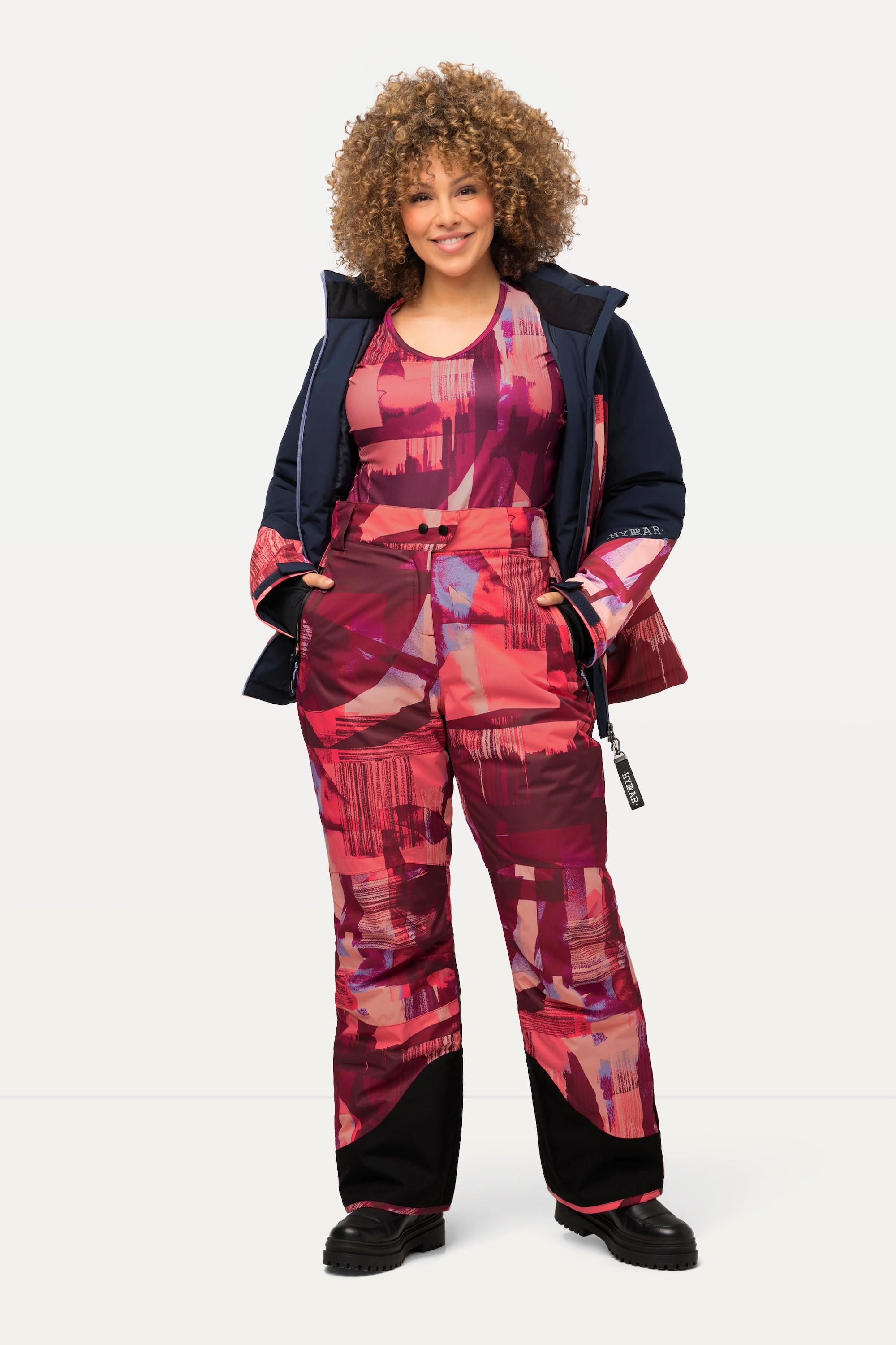 Ulla Popken Pantalon de ski imperméable fermeture à scratch et jupe pare-neige  