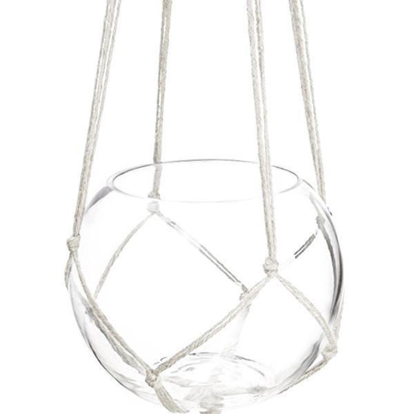 eStore Blumenampel mit Makramee-Knotung - 90 cm  