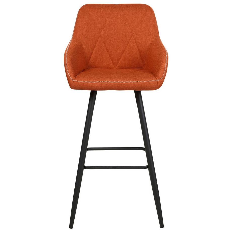 Beliani Lot de 2 chaises de bar en Tissu Rétro DARIEN  