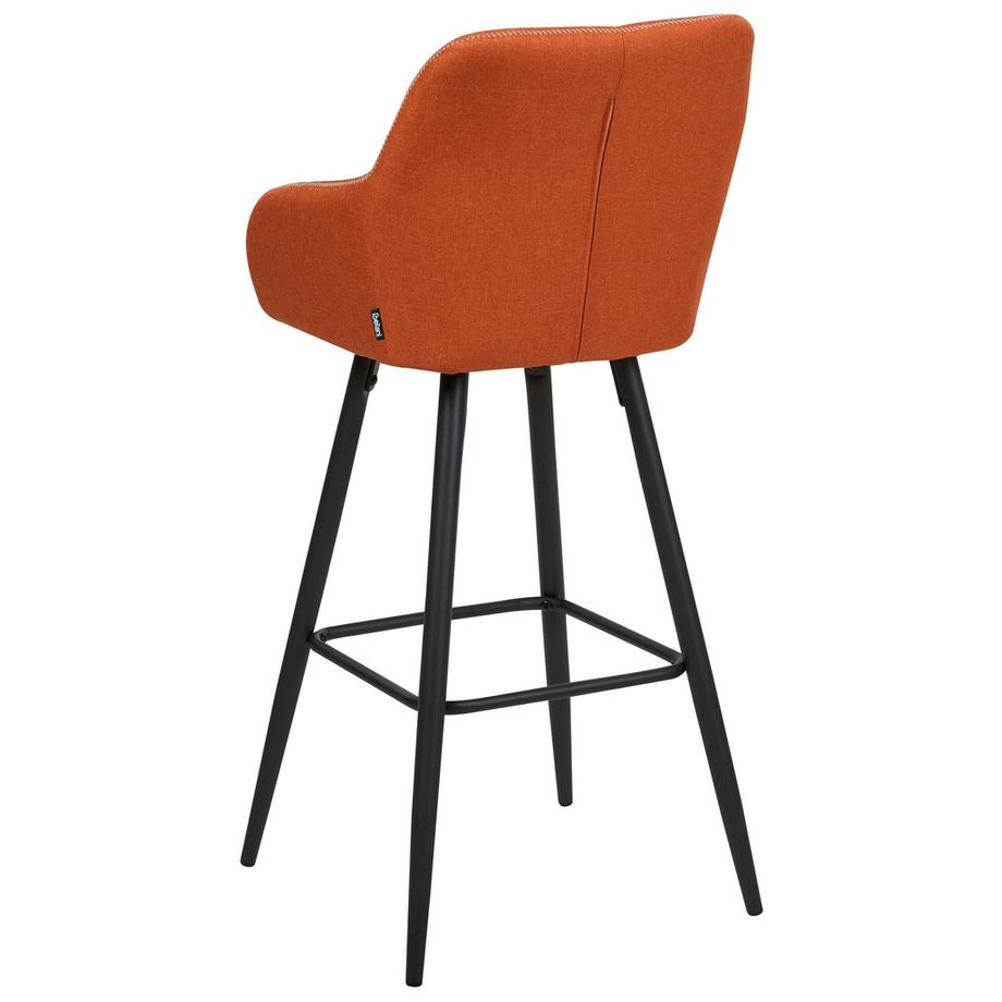 Beliani Lot de 2 chaises de bar en Tissu Rétro DARIEN  