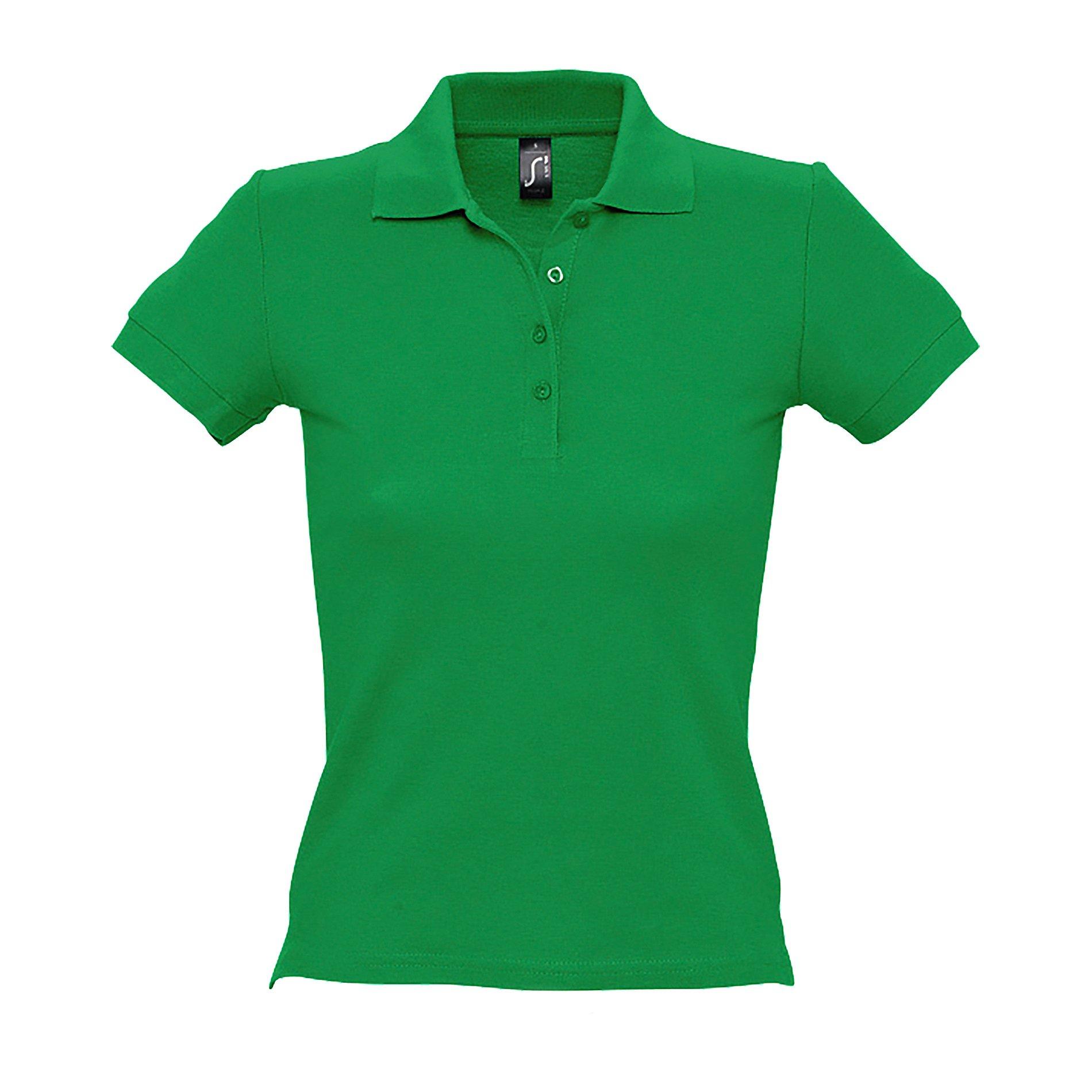 Image of People Poloshirt, Kurzarm Damen Grün L