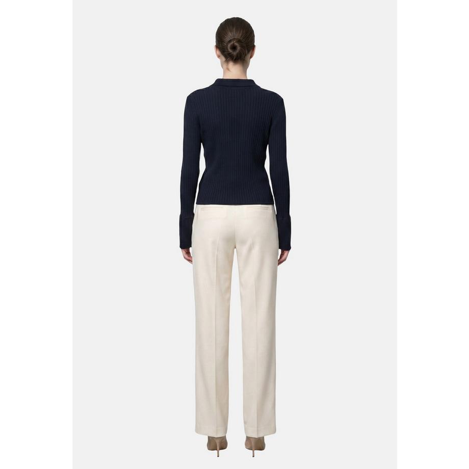 Roberta Rossi Pullover collo polo a coste  