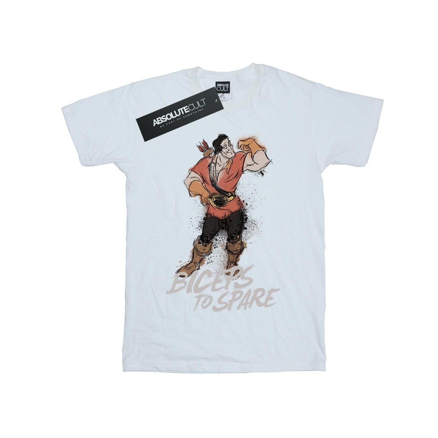 Image of Beauty And The Beast Gaston Biceps To Spare Tshirt Unisex Weiss 116