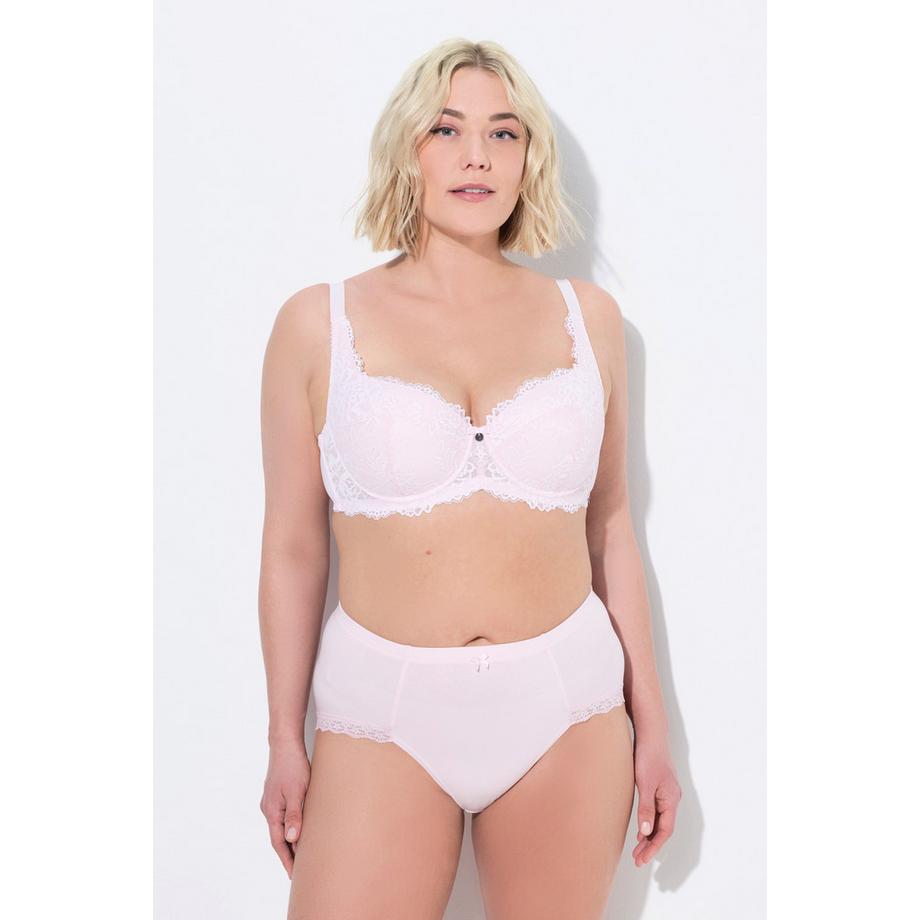Ulla Popken Reggiseno Balconcino Coppe Morbide Ferretto Pizzo  