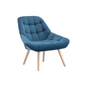 Sessel - Samt - Blau - LUOSTO