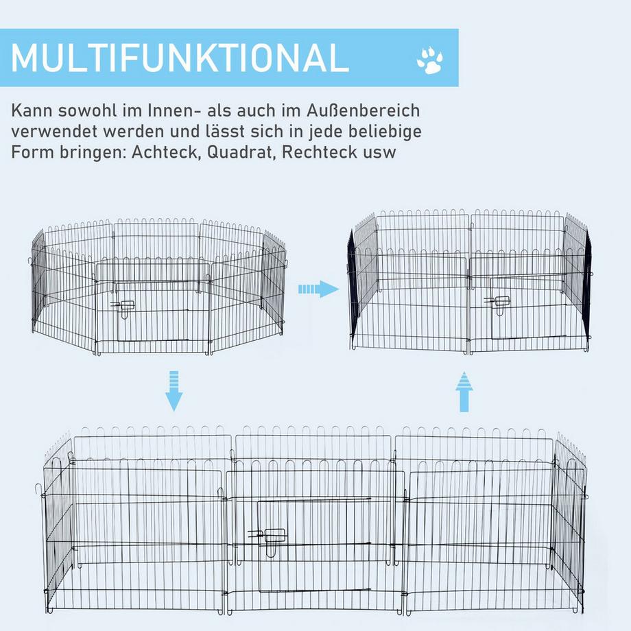 Northio  Welpenauslauf Flexibler Welpenzaun Laufstall Freilaufgehege, 5 Größen, 71X61Cm 