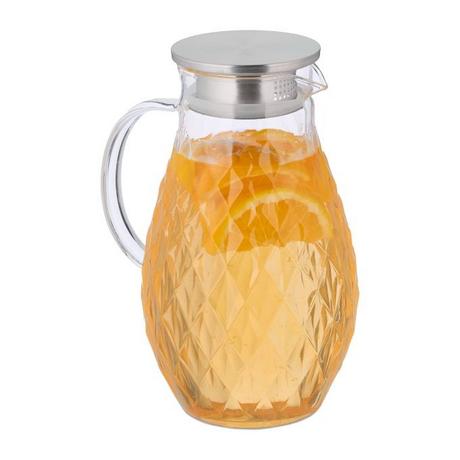 Northio Glaskaraffe mit Deckel 2 l  