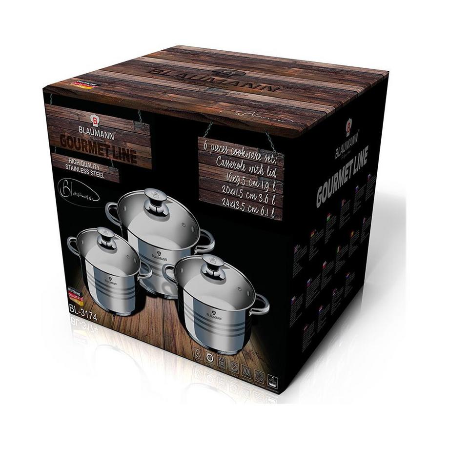 Blaumann Kochgeschirr-Set 6-teiliges Gourmet Line  
