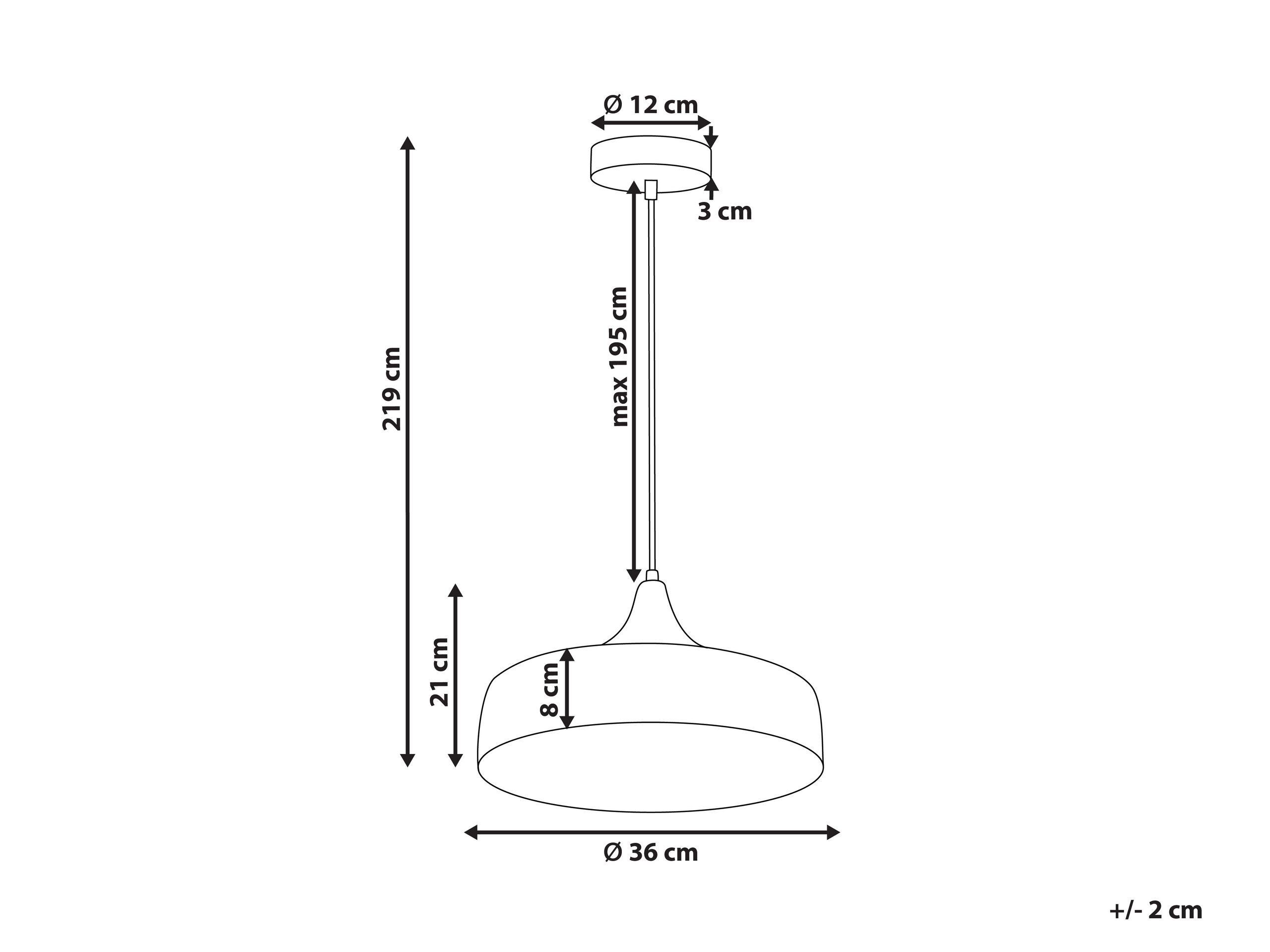 Beliani Lampadario en Ferro Industriale MAMEYES  