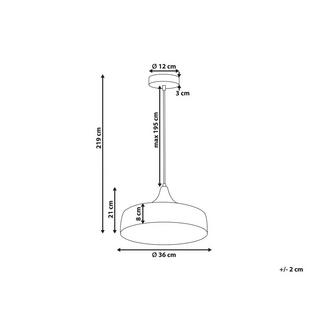 Beliani Lampe suspension en Métal Industriel MAMEYES  