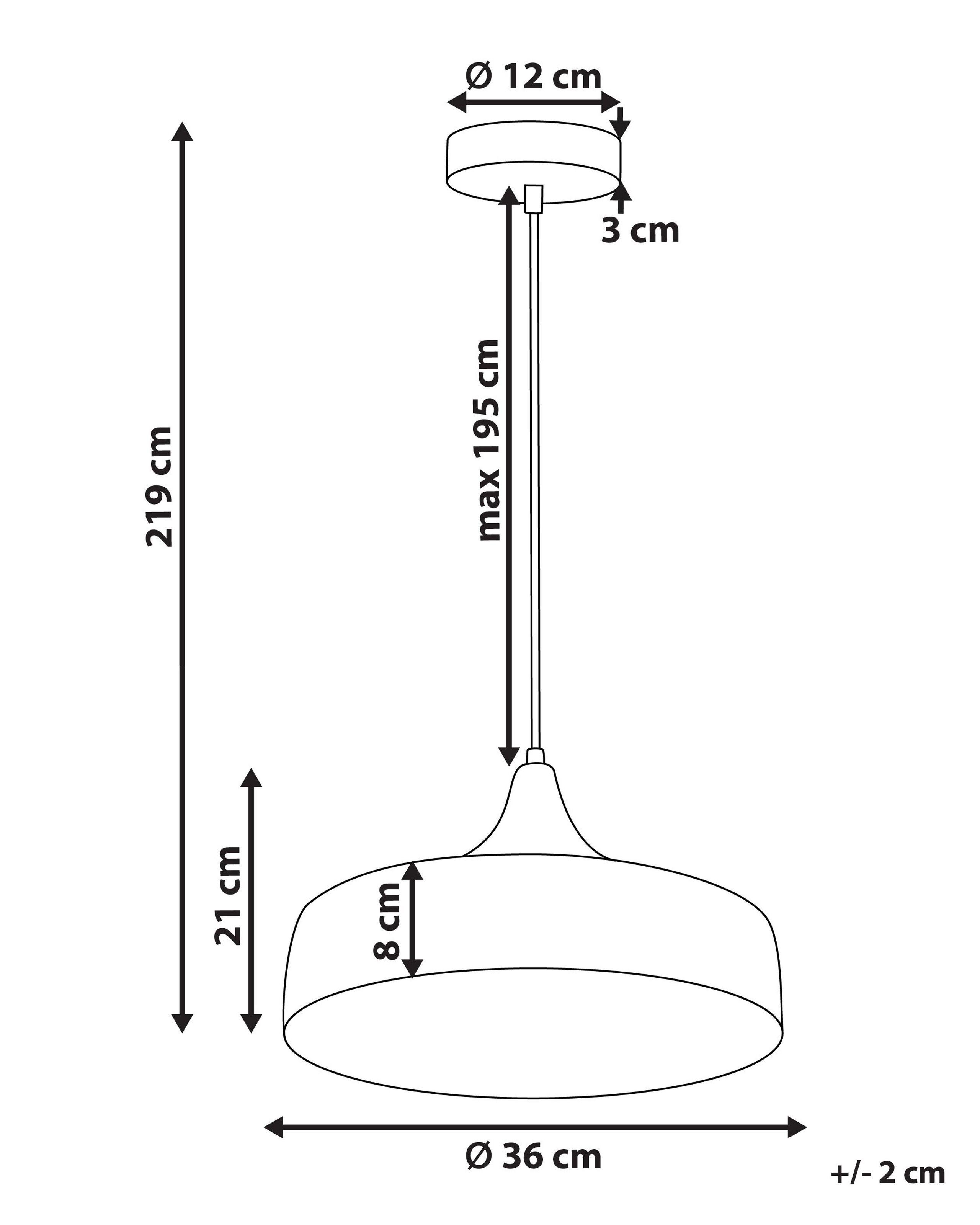 Beliani Lampe suspension en Métal Industriel MAMEYES  