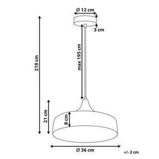 Beliani Lampadario en Ferro Industriale MAMEYES  