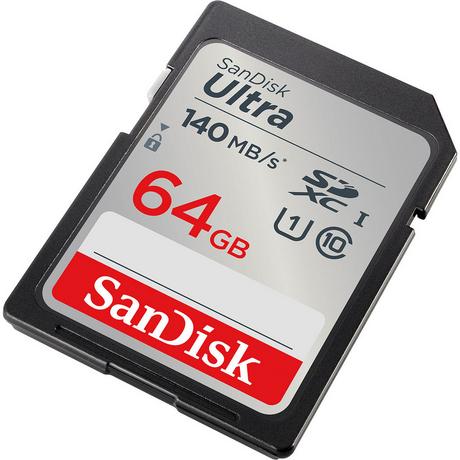 SanDisk  Scheda Ultra SDXC (SDSDUNB-064G-GN6IN), 64 GB, 140 MB/s, Classe 10 / U1 