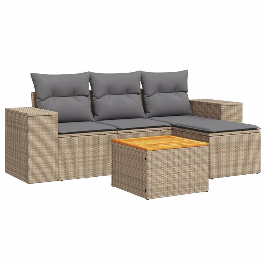 set divano da giardino Polirattan